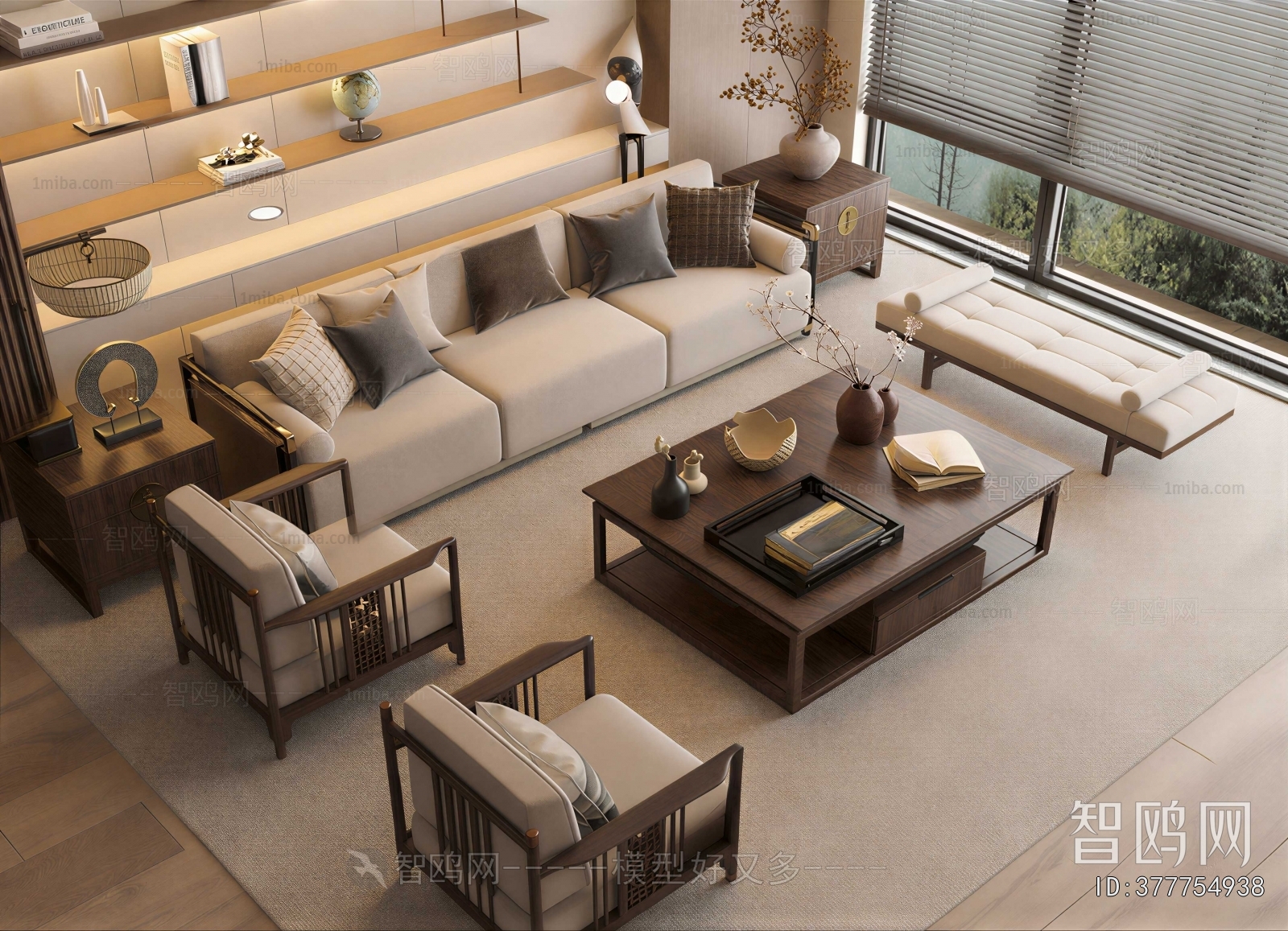 New Chinese Style Sofa Combination