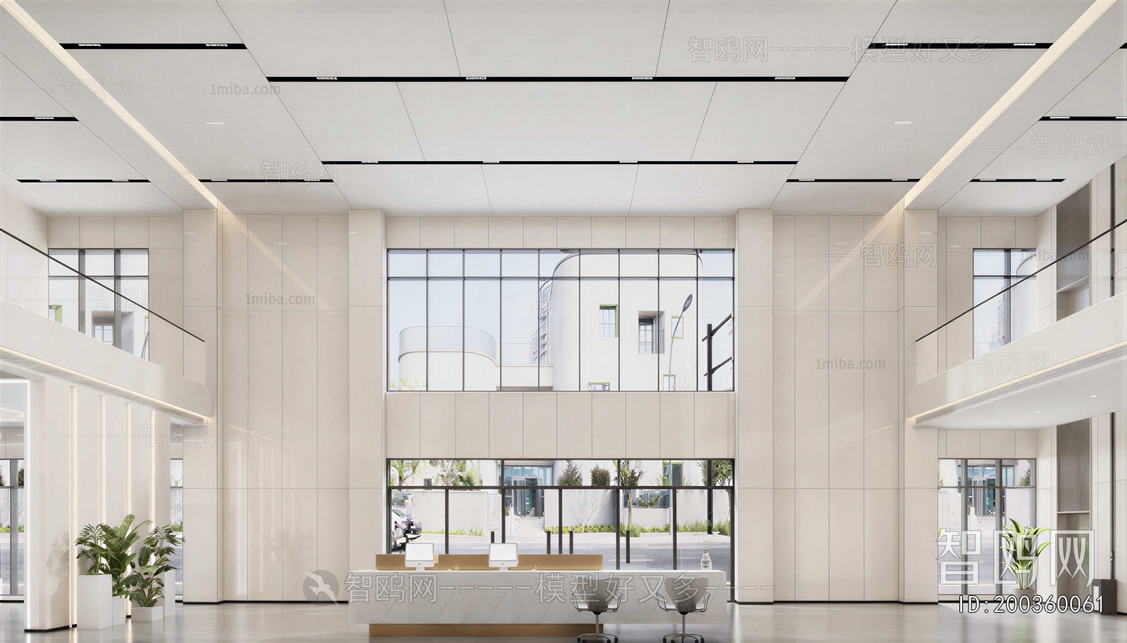 Modern Office Reception Desk