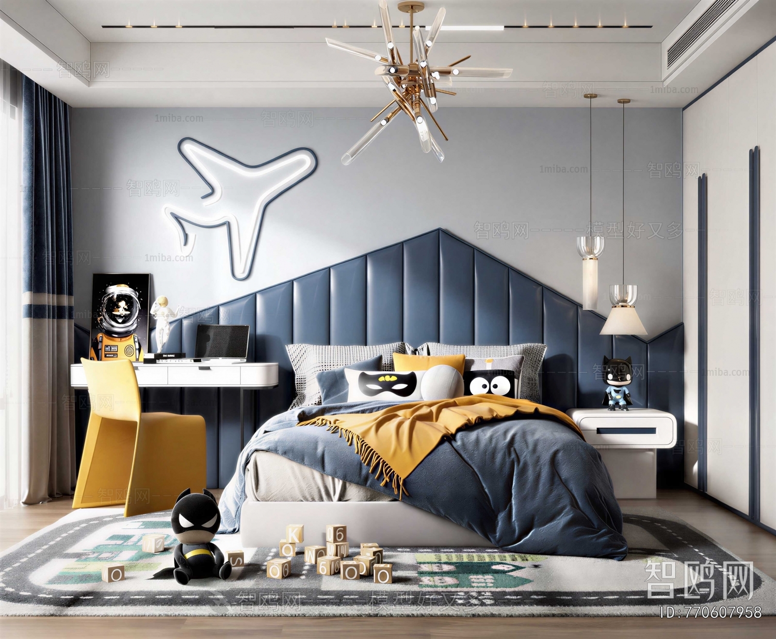 Modern Boy's Room And Son's Room