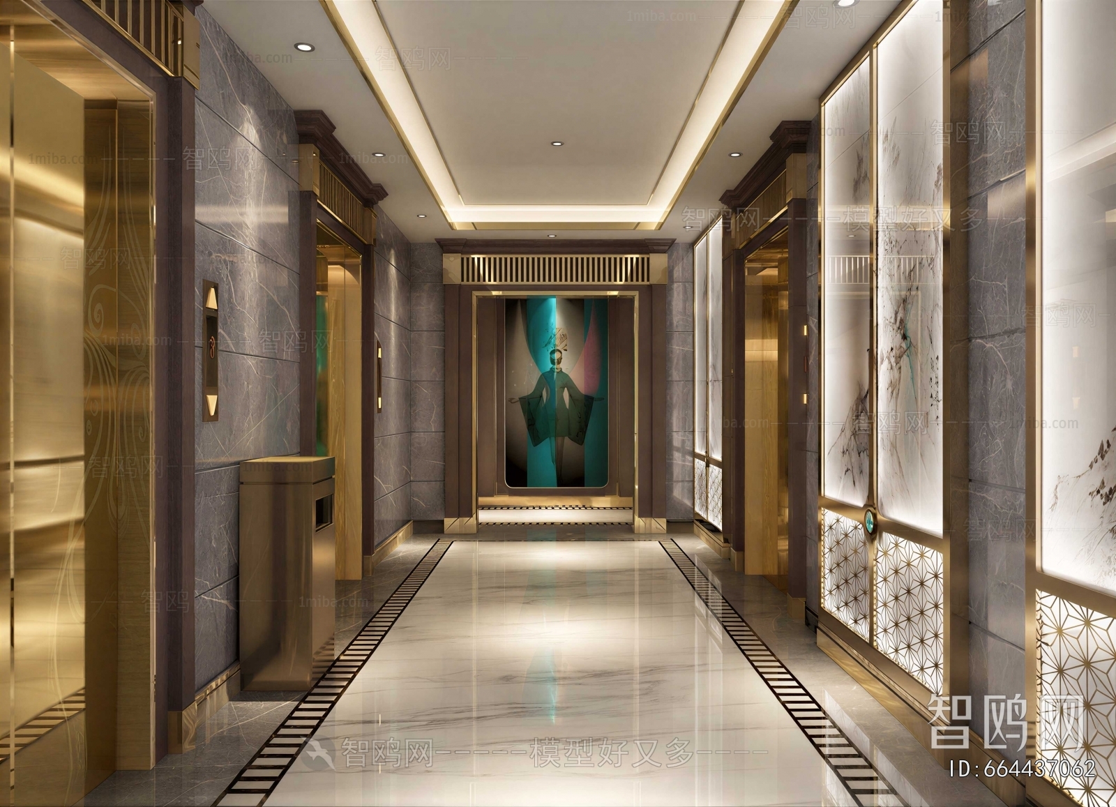 Modern Office Elevator Hall