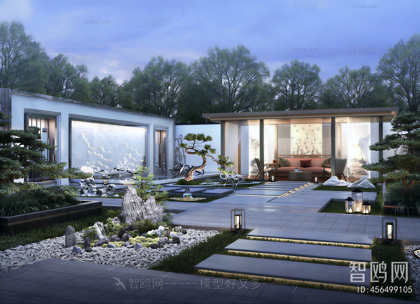 New Chinese Style Courtyard/landscape