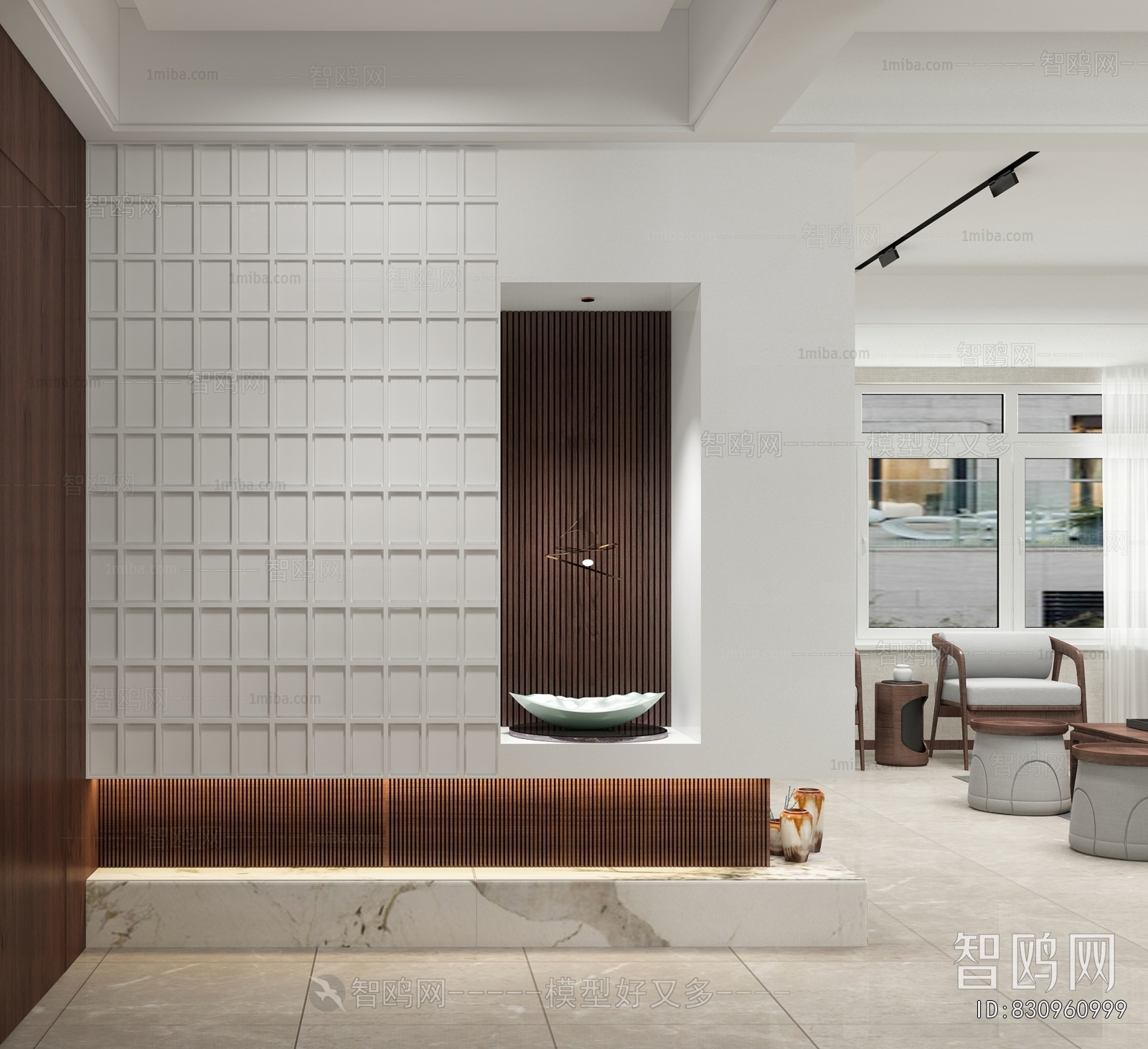 New Chinese Style A Living Room