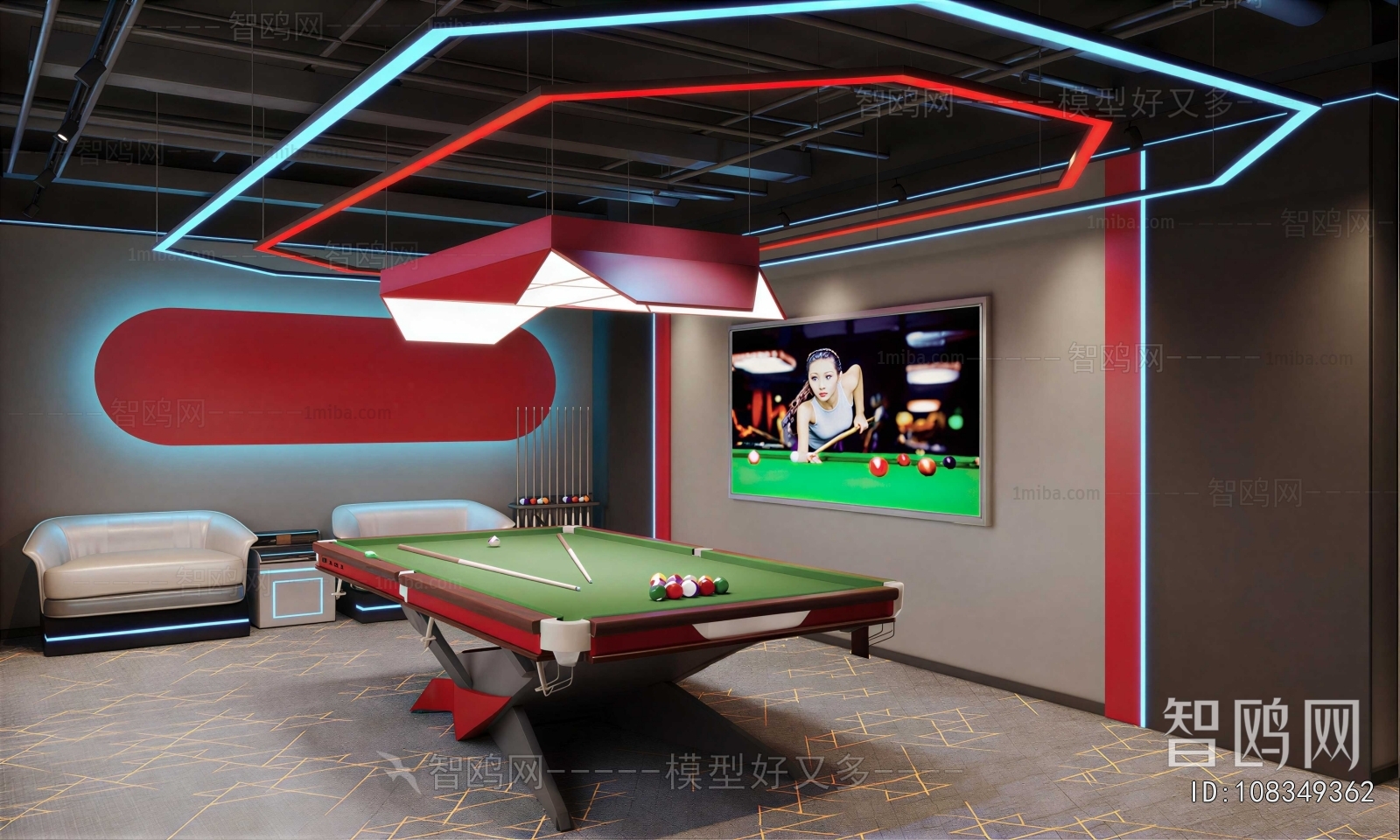 Modern Billiard Room