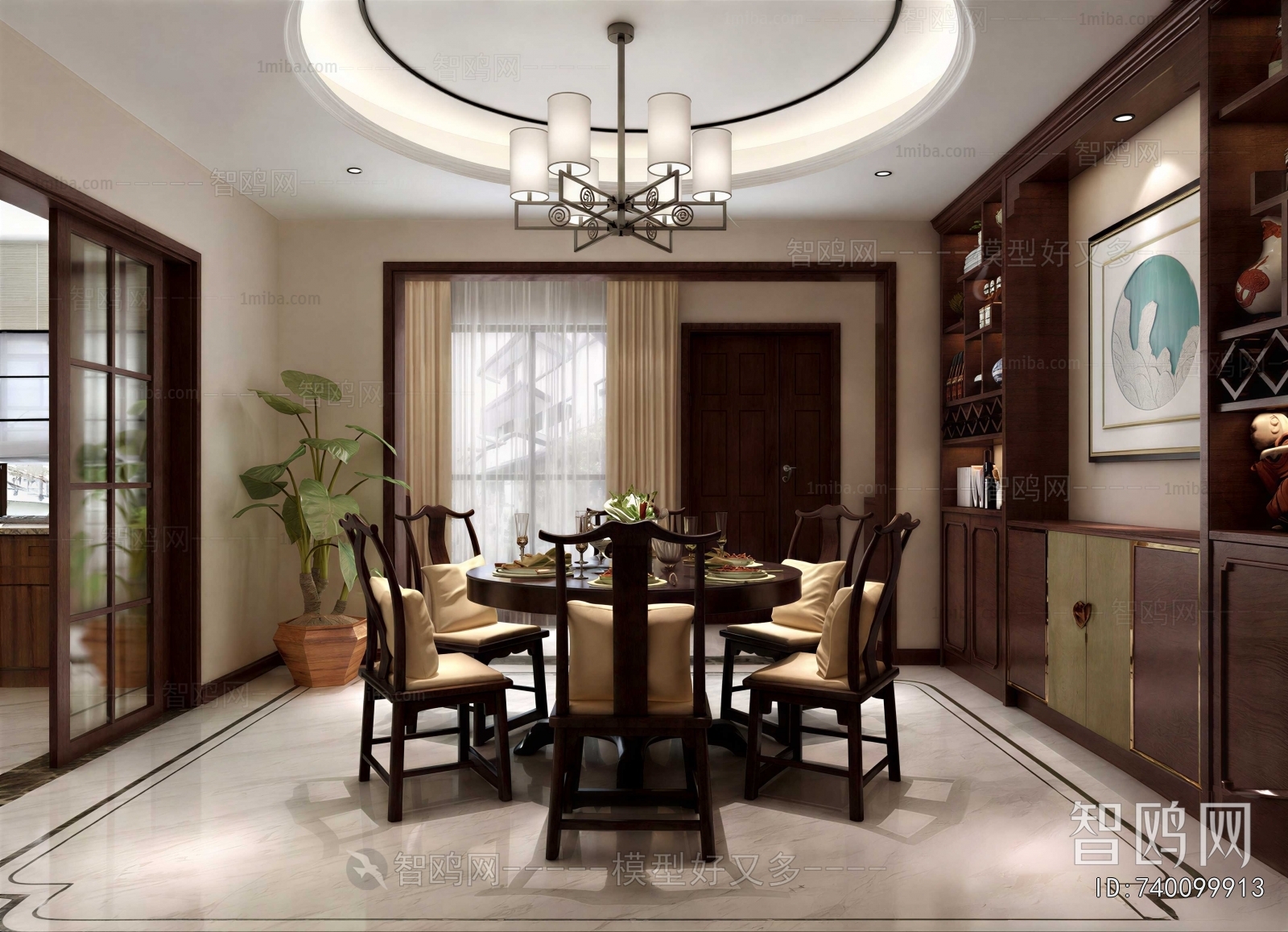 New Chinese Style Dining Room