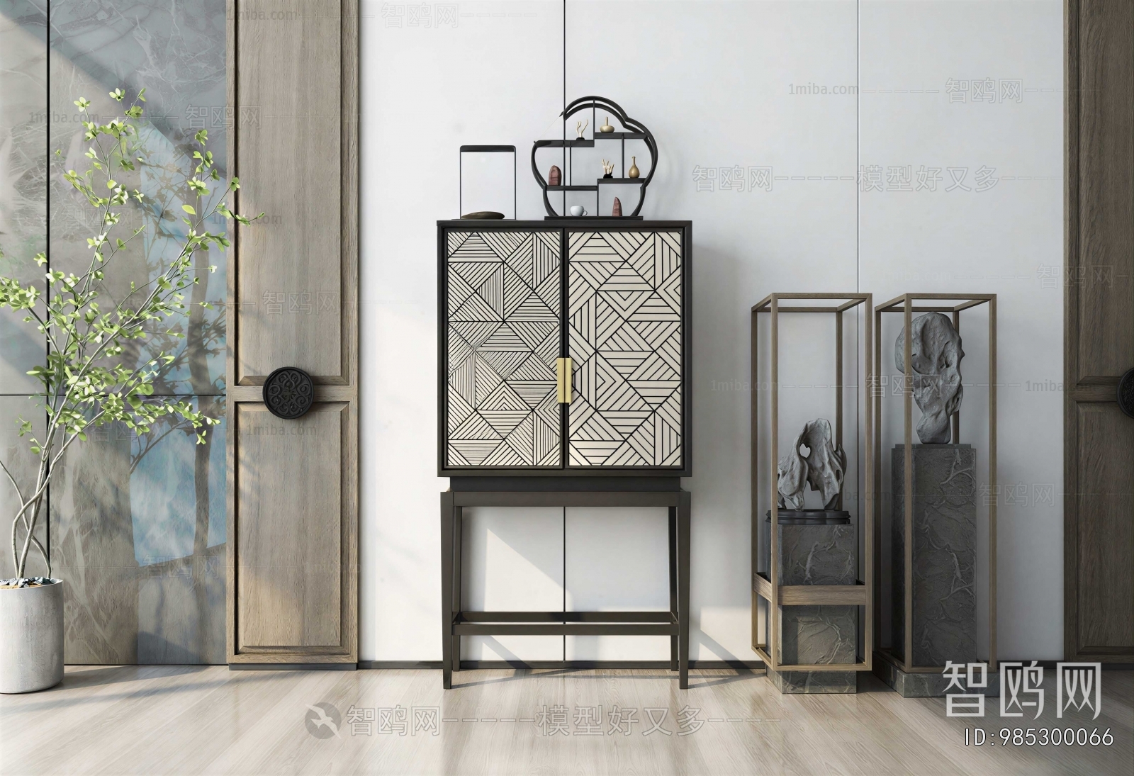 New Chinese Style Decorative Cabinet