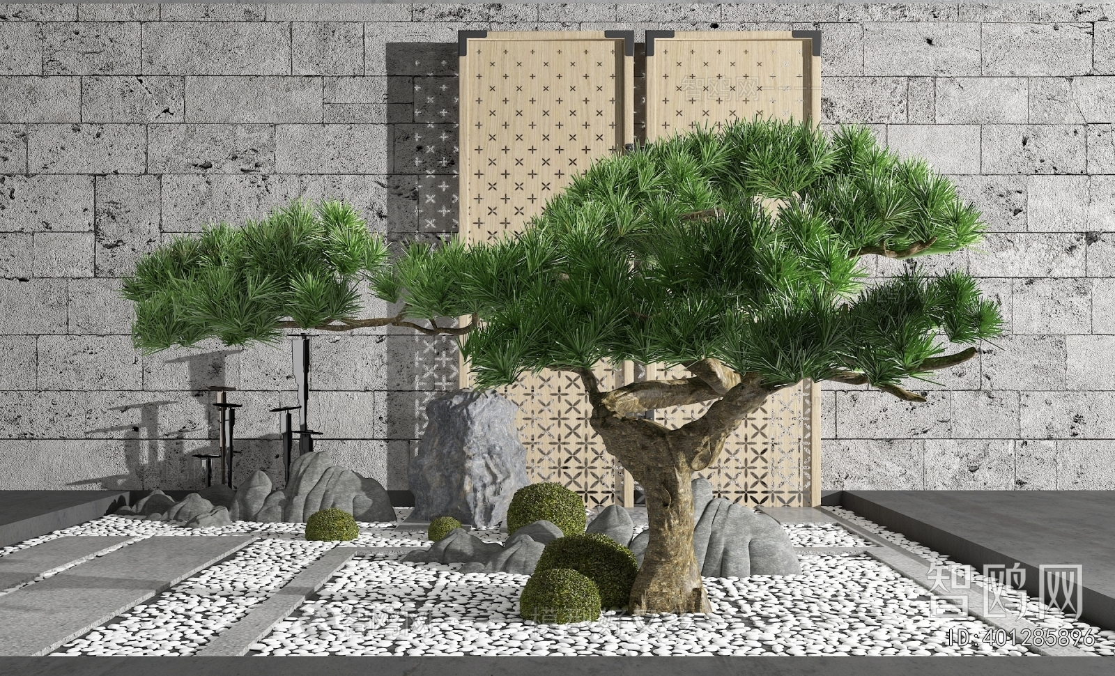 New Chinese Style Plant Landscaping