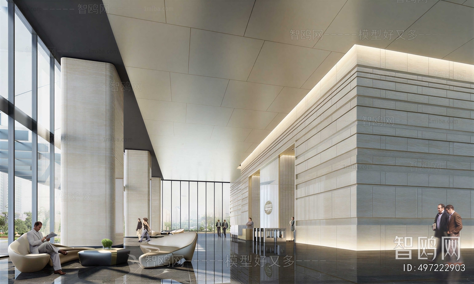 Modern Office Reception Desk