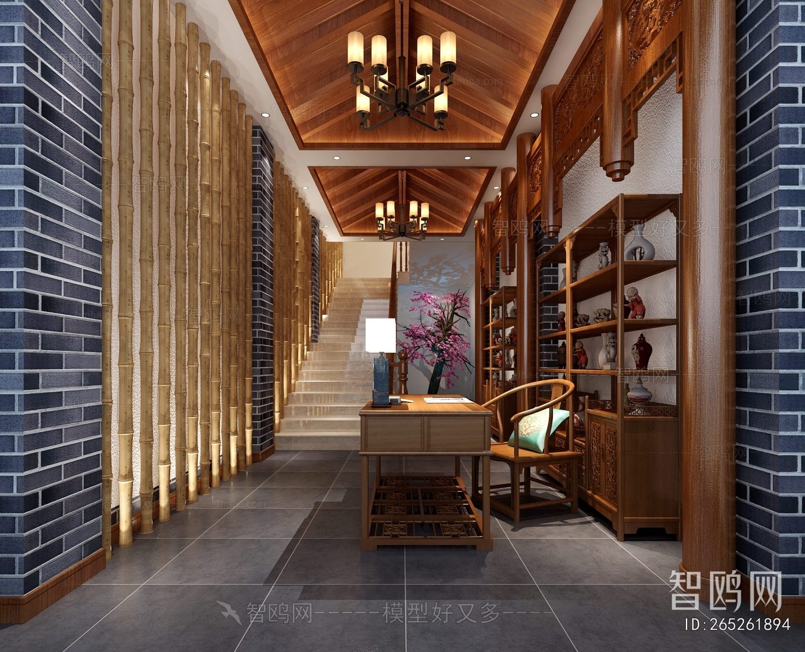 New Chinese Style Office Reception Desk