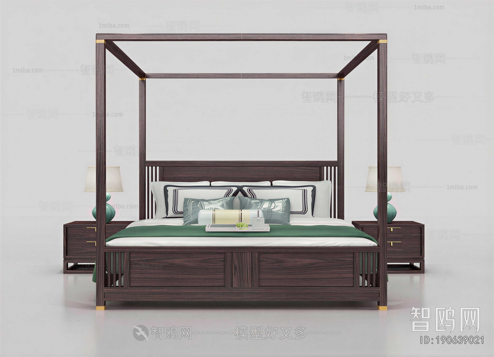 New Chinese Style Double Bed