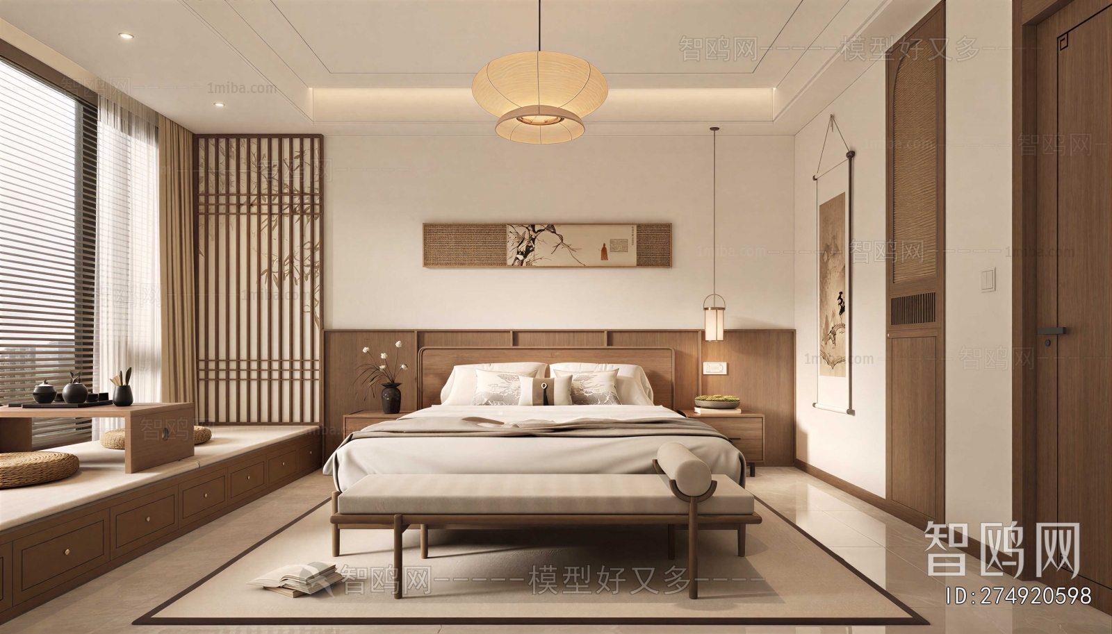 New Chinese Style Bedroom
