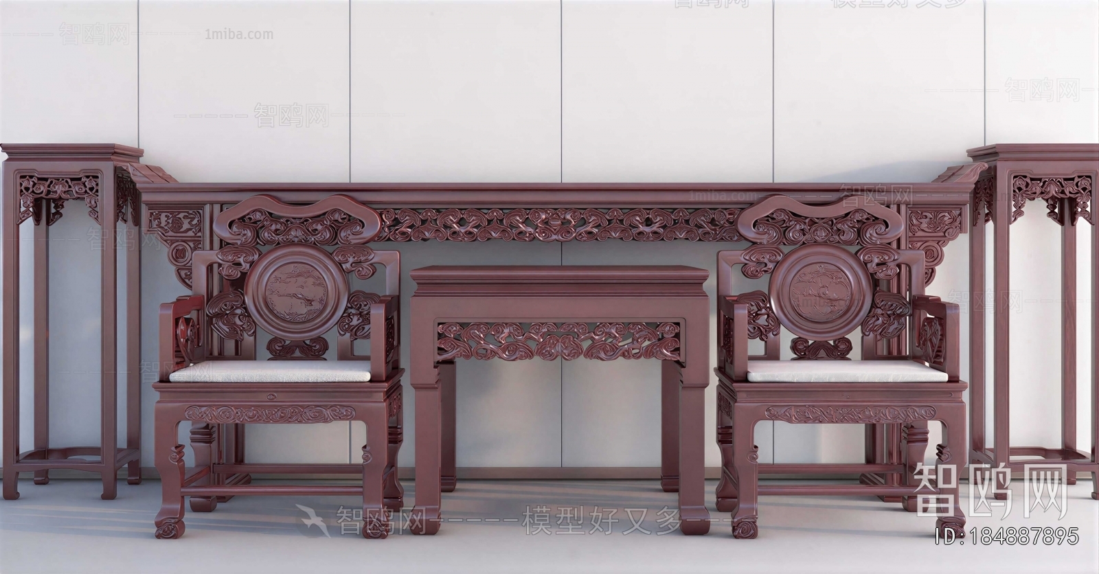 New Chinese Style Single Sofa