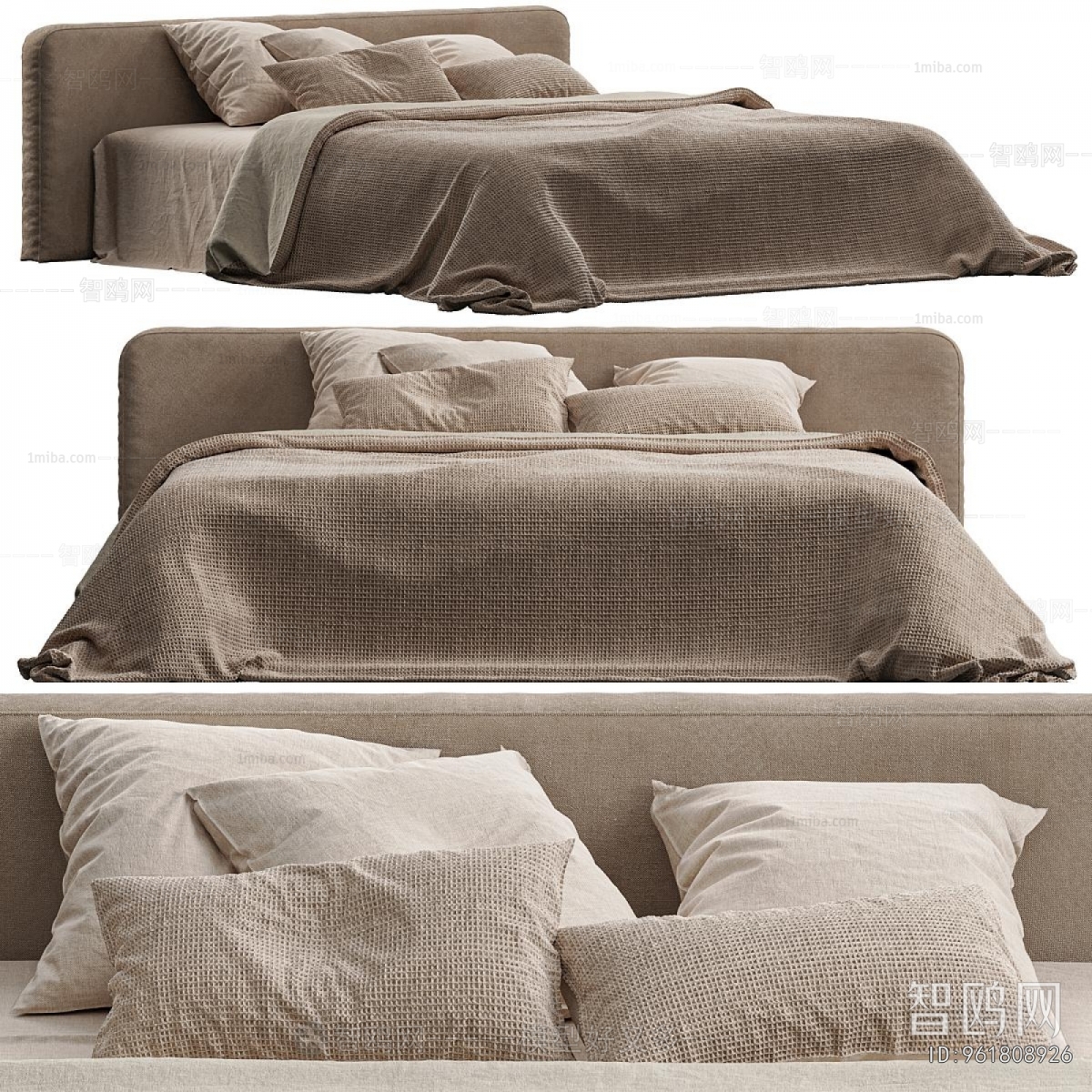 Wabi-sabi Style Double Bed