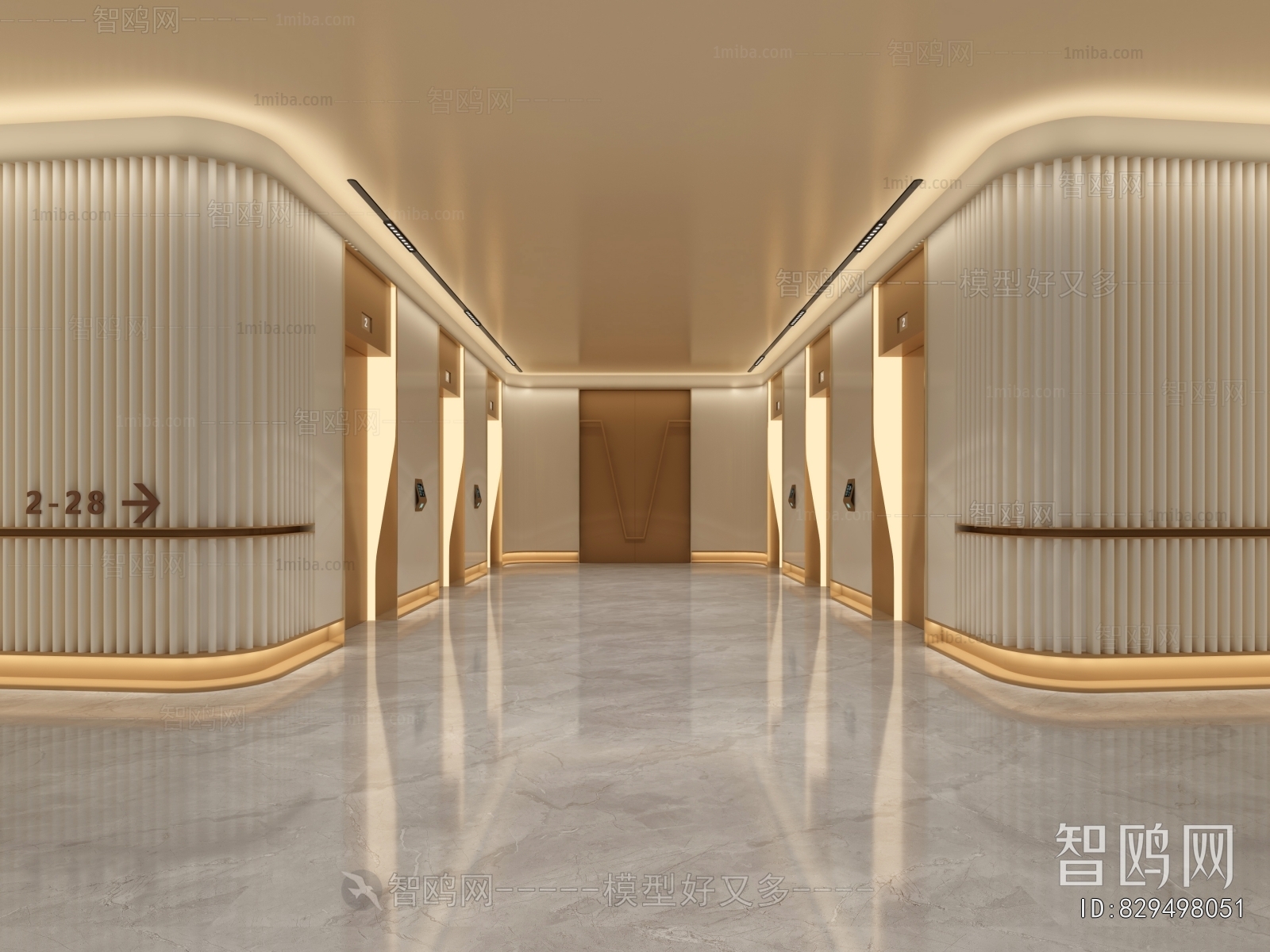 Modern Office Elevator Hall