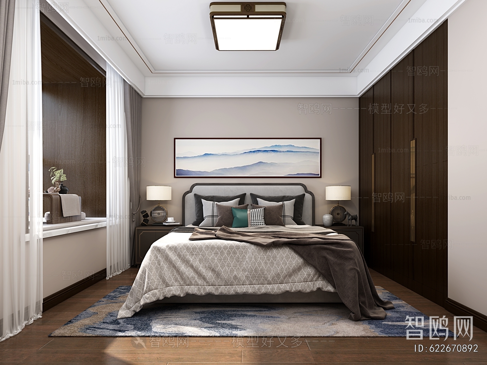 New Chinese Style Bedroom