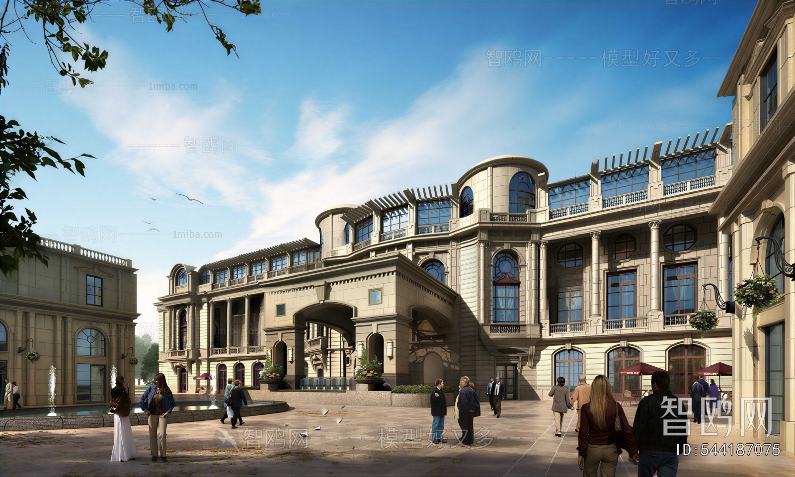 European Style Appearance Of Commercial Building
