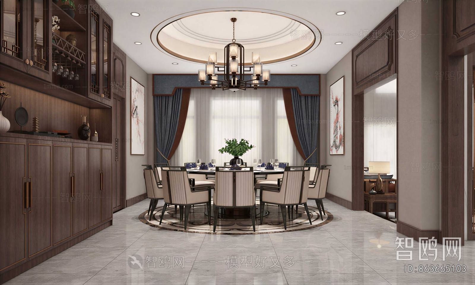 New Chinese Style Dining Room