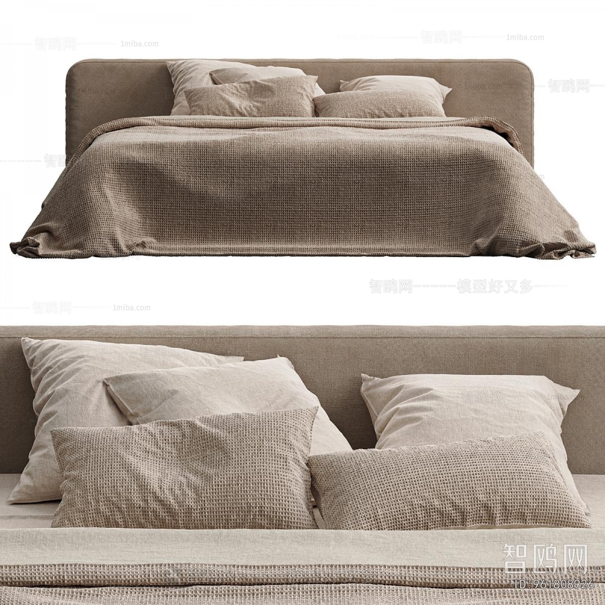 Wabi-sabi Style Double Bed