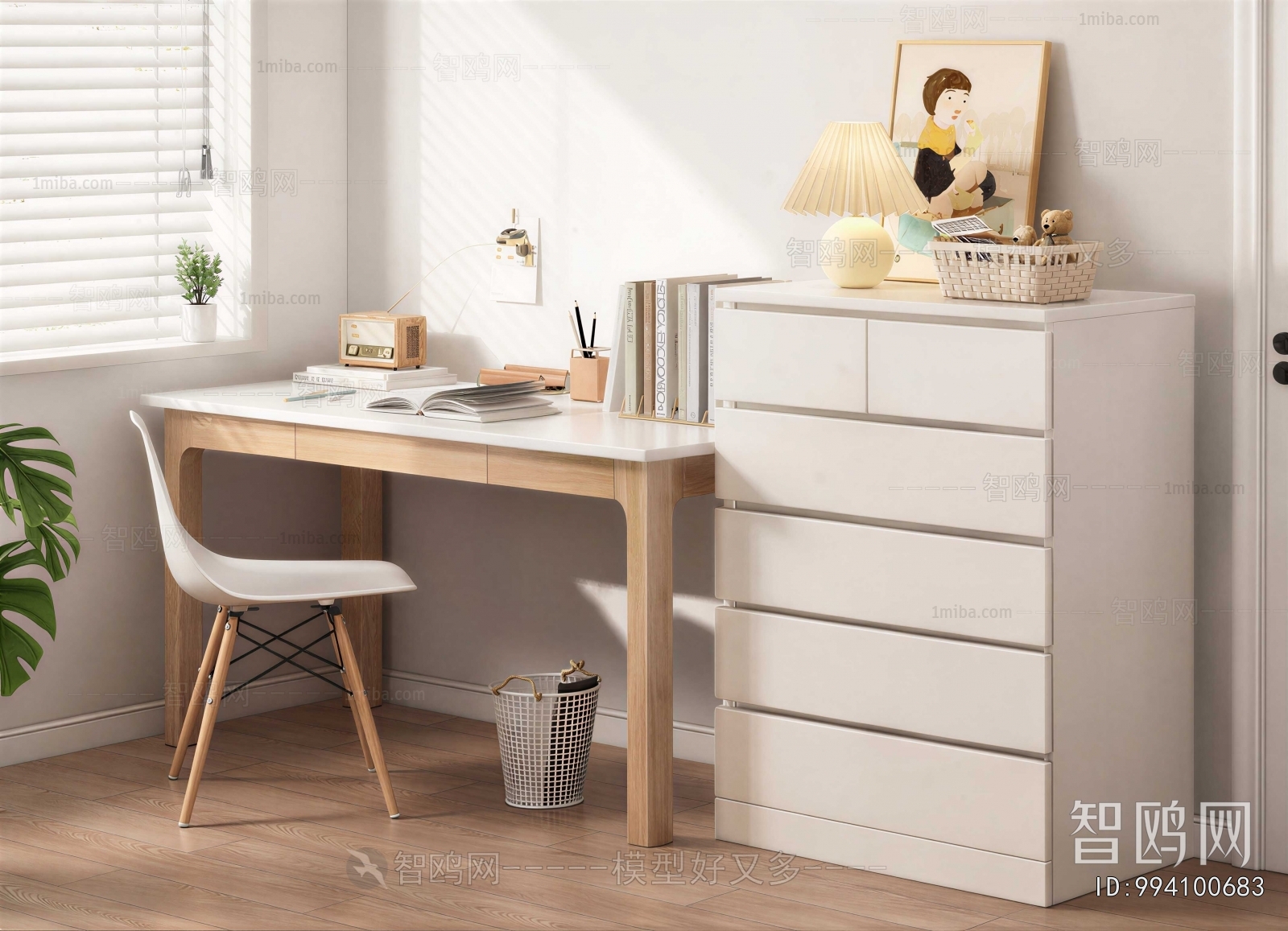 American Style Computer Desk And Chair