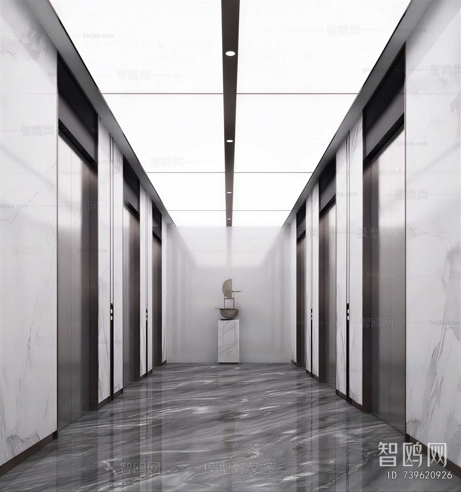 Modern Office Elevator Hall