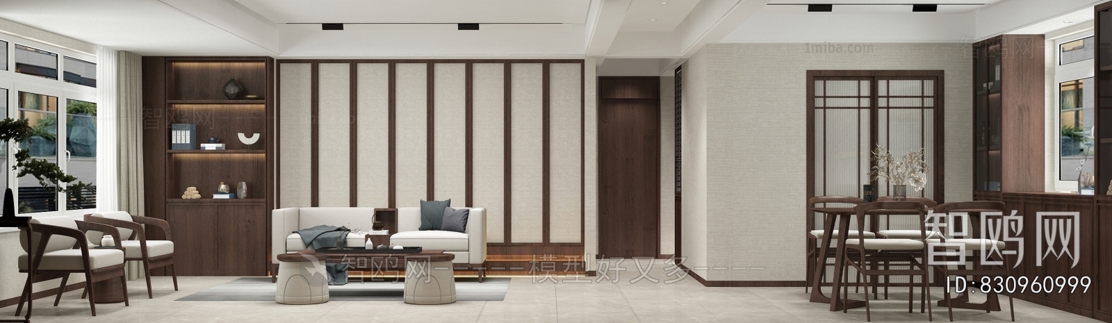 New Chinese Style A Living Room