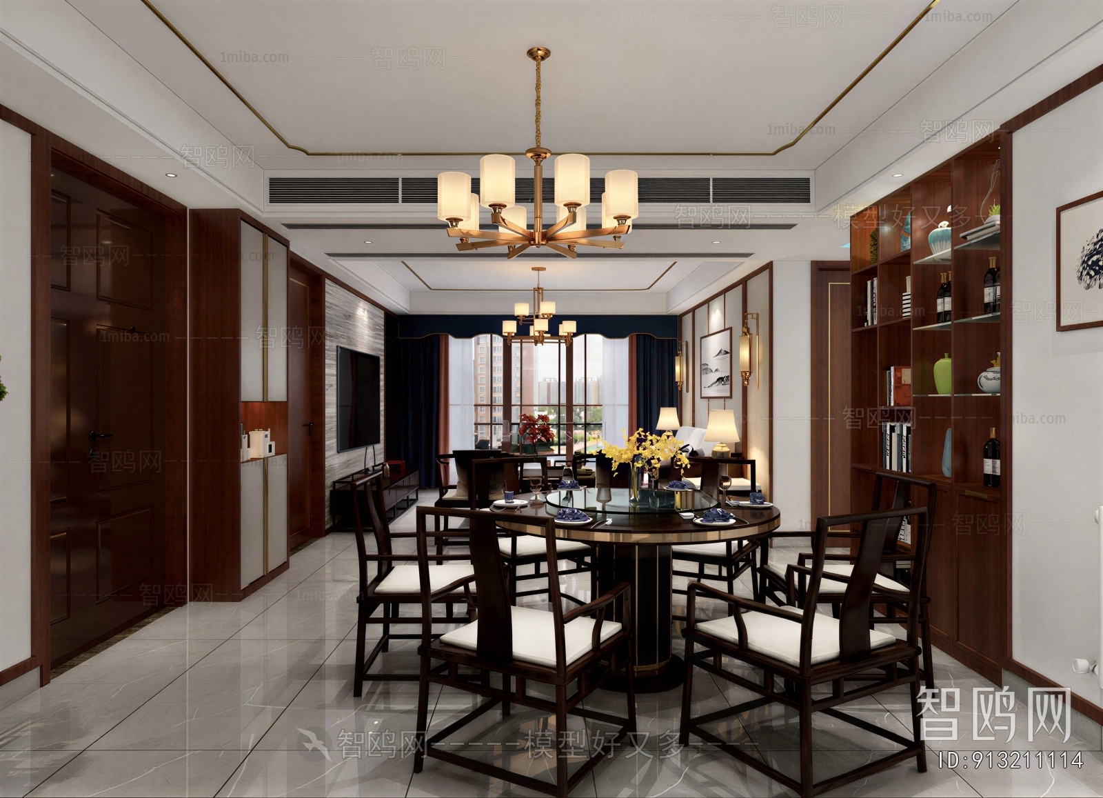 New Chinese Style Dining Room