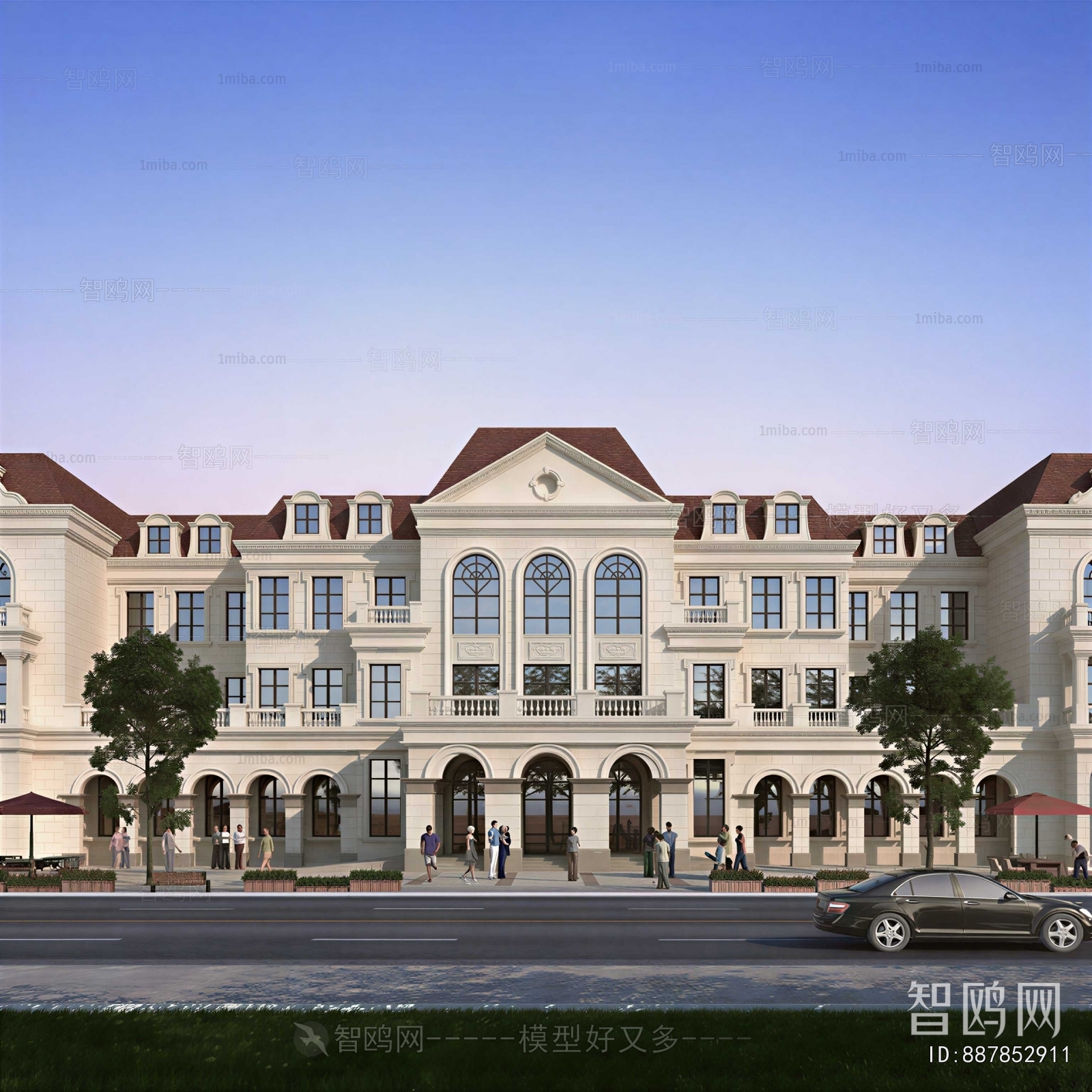 European Style Appearance Of Commercial Building