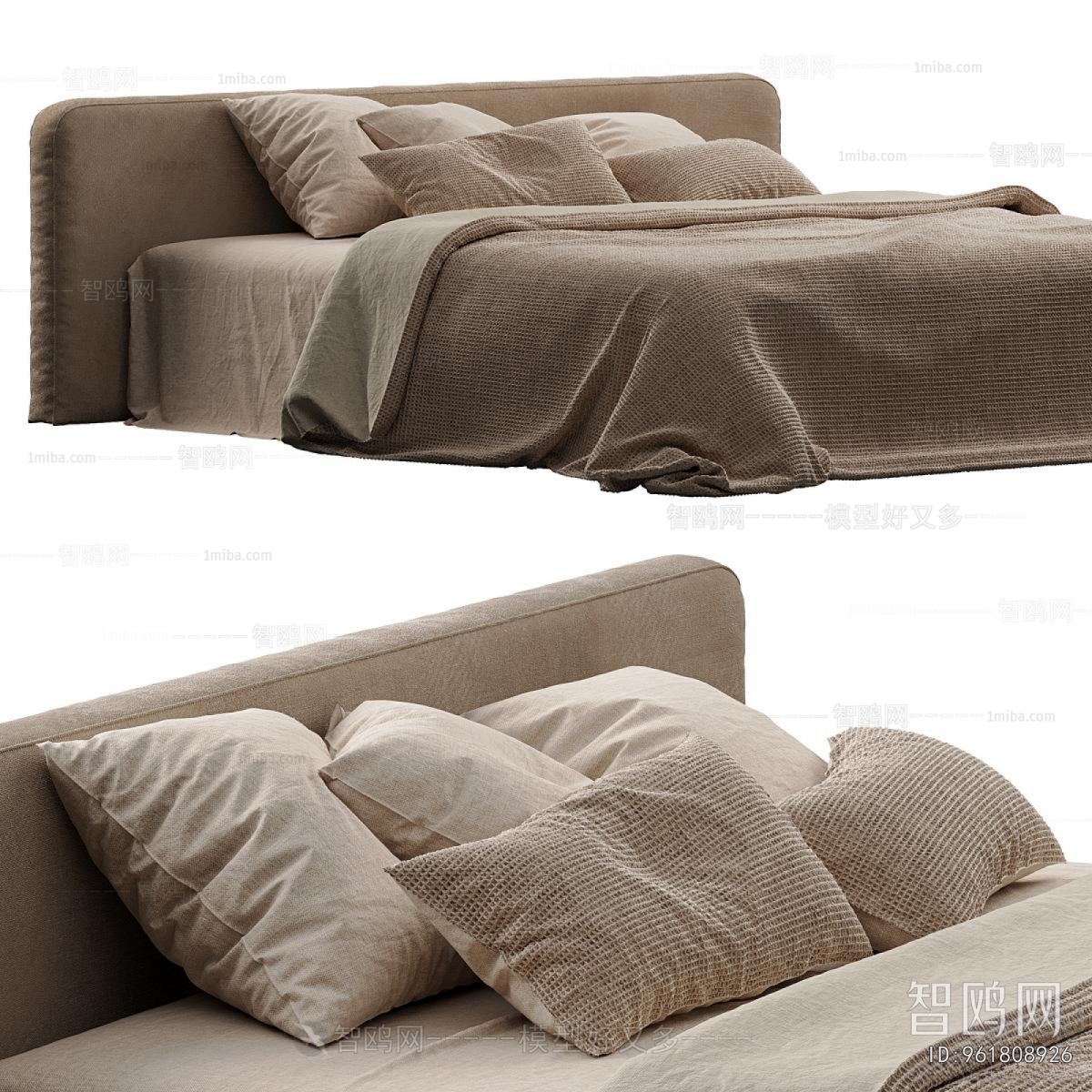 Wabi-sabi Style Double Bed
