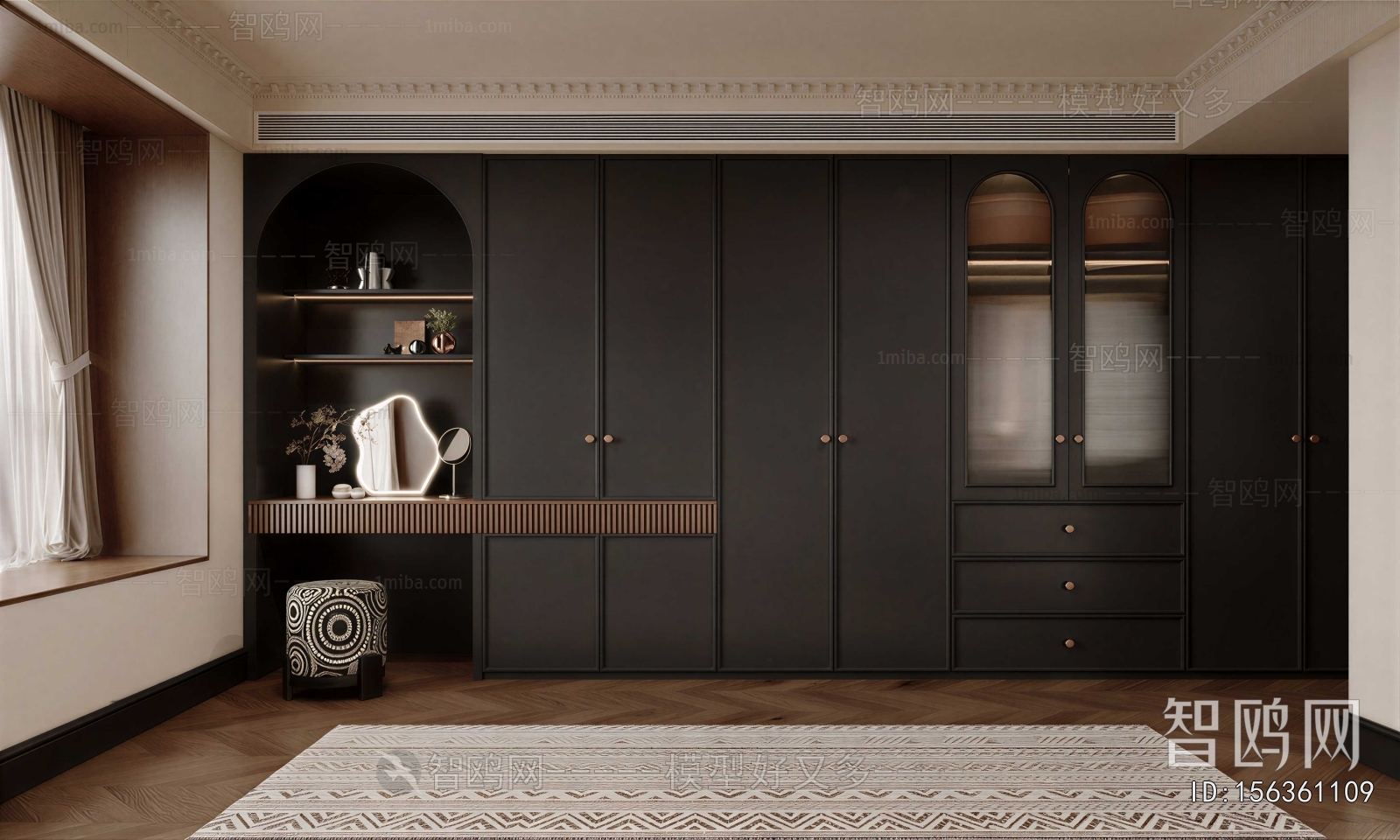 French Style Clothes Storage Area