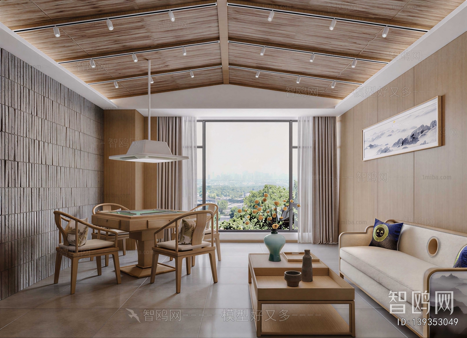 New Chinese Style A Living Room