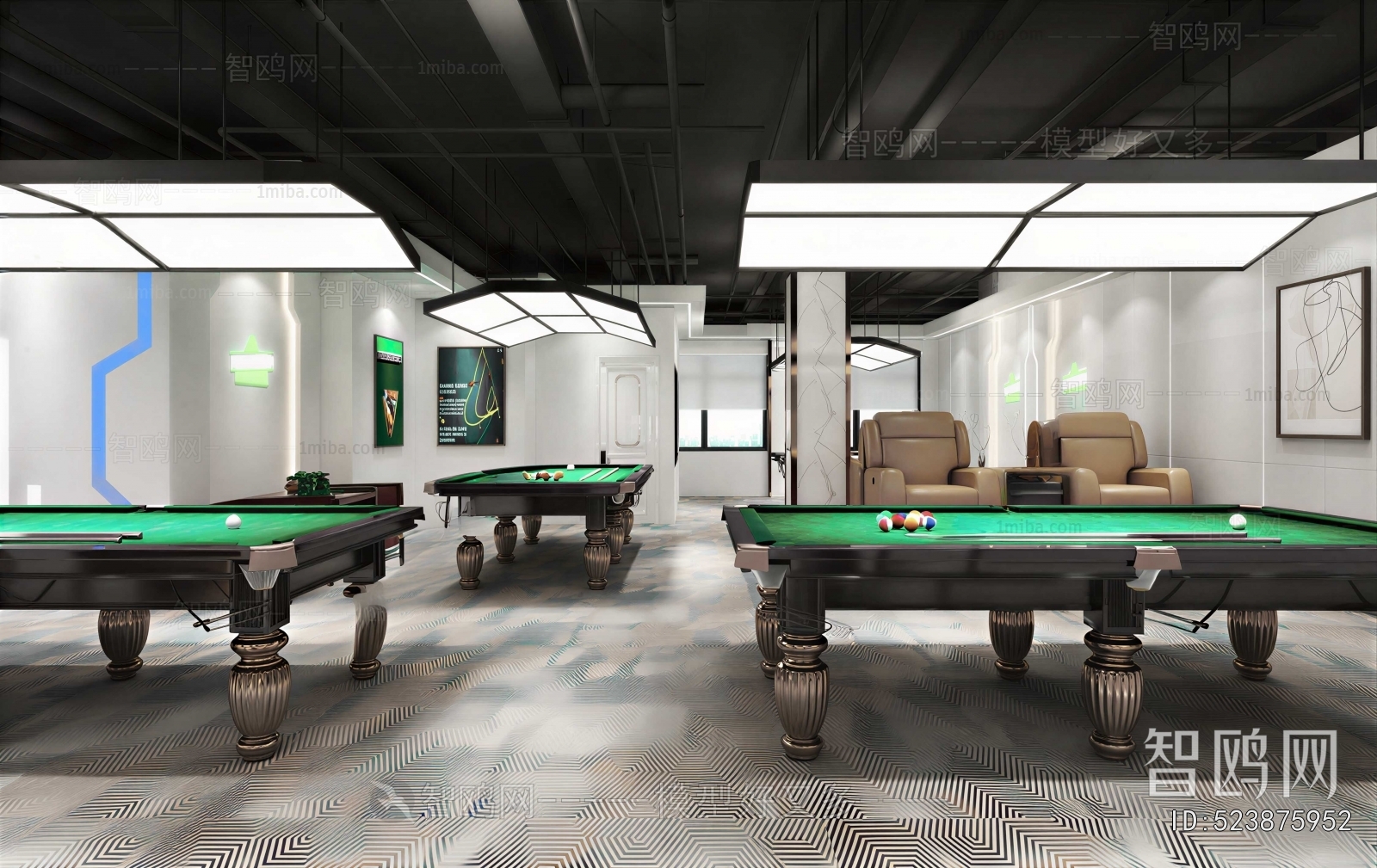 Modern Billiard Room
