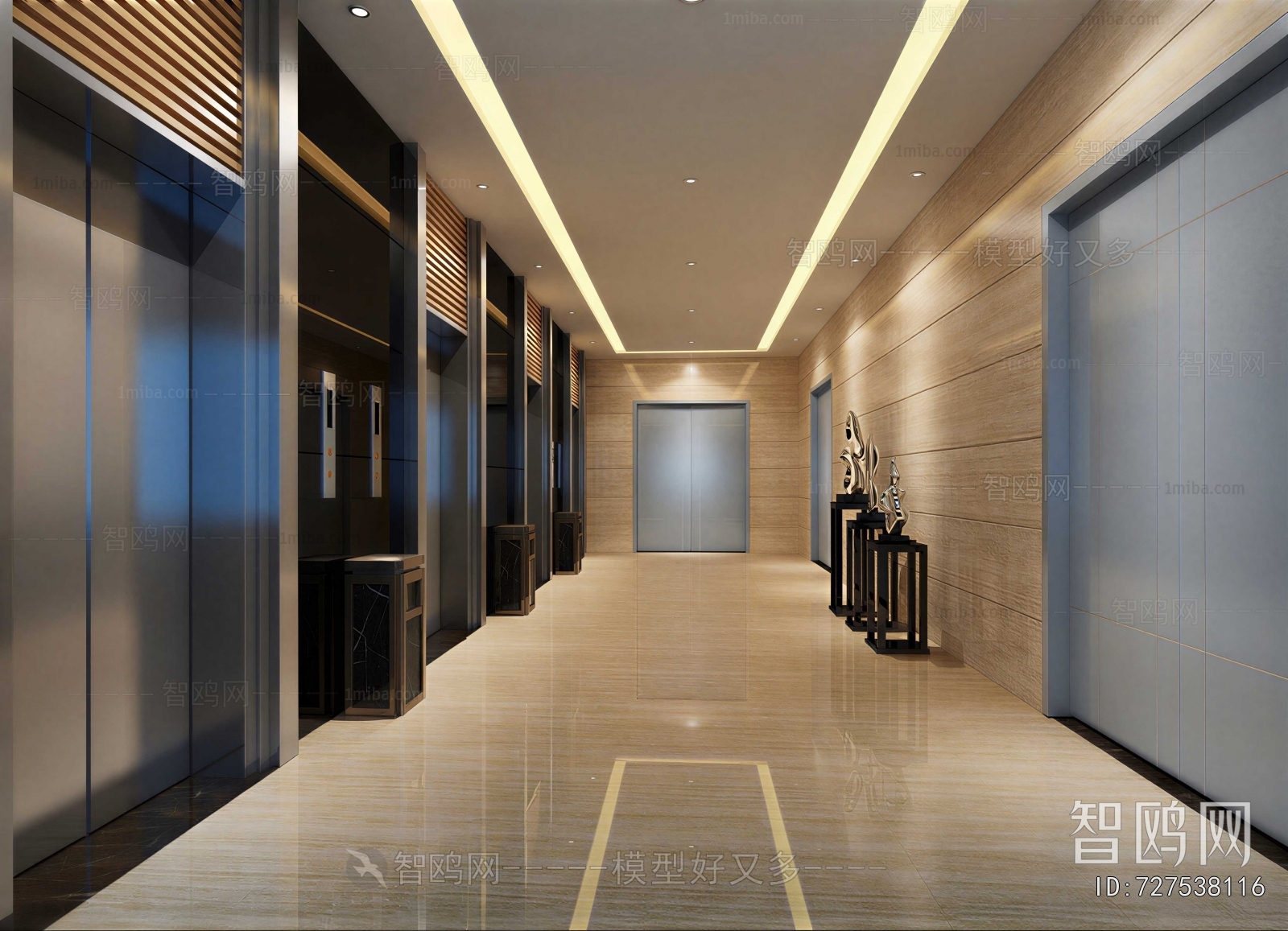 Modern Office Elevator Hall