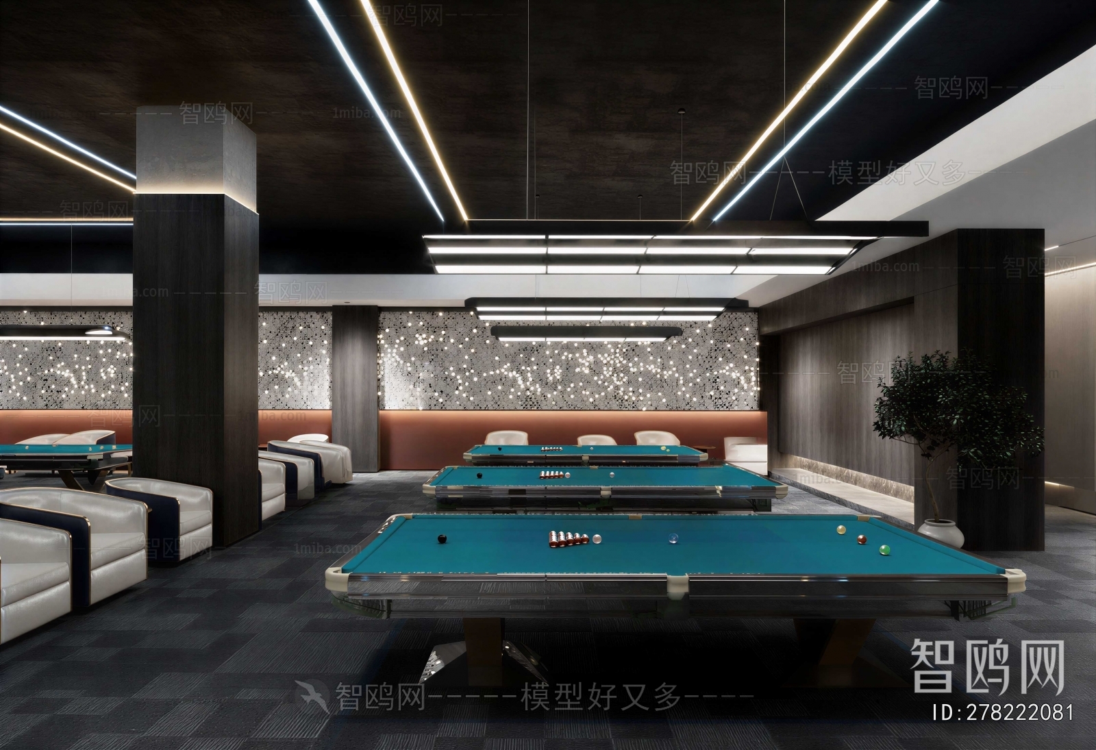 Modern Billiard Room