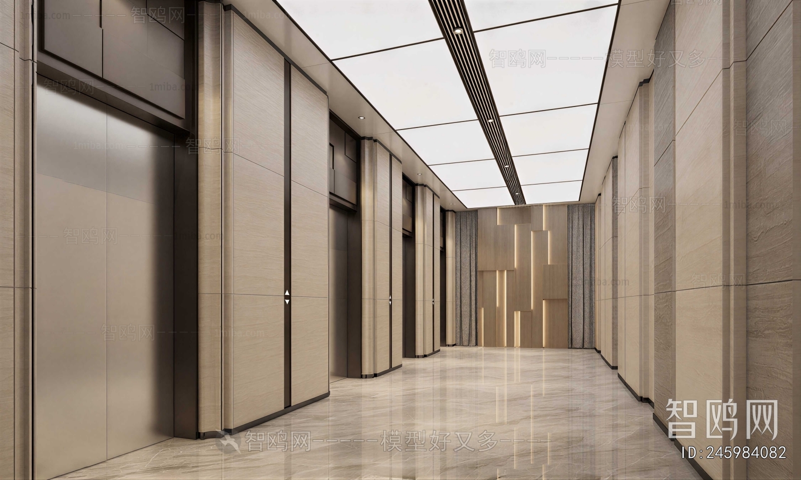 Modern Office Elevator Hall