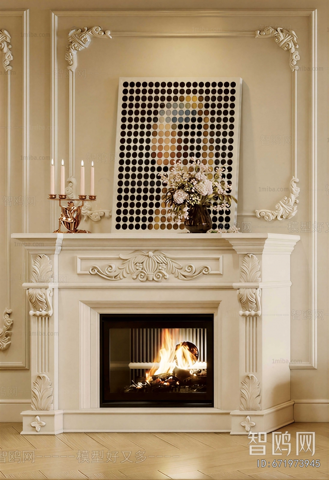 European Style Fireplace