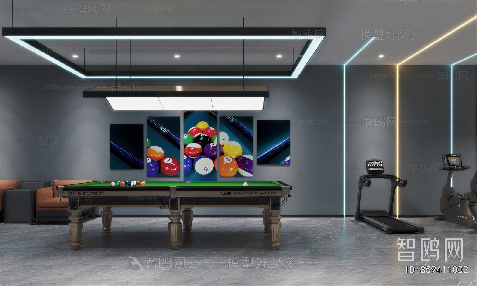 Modern Billiard Room