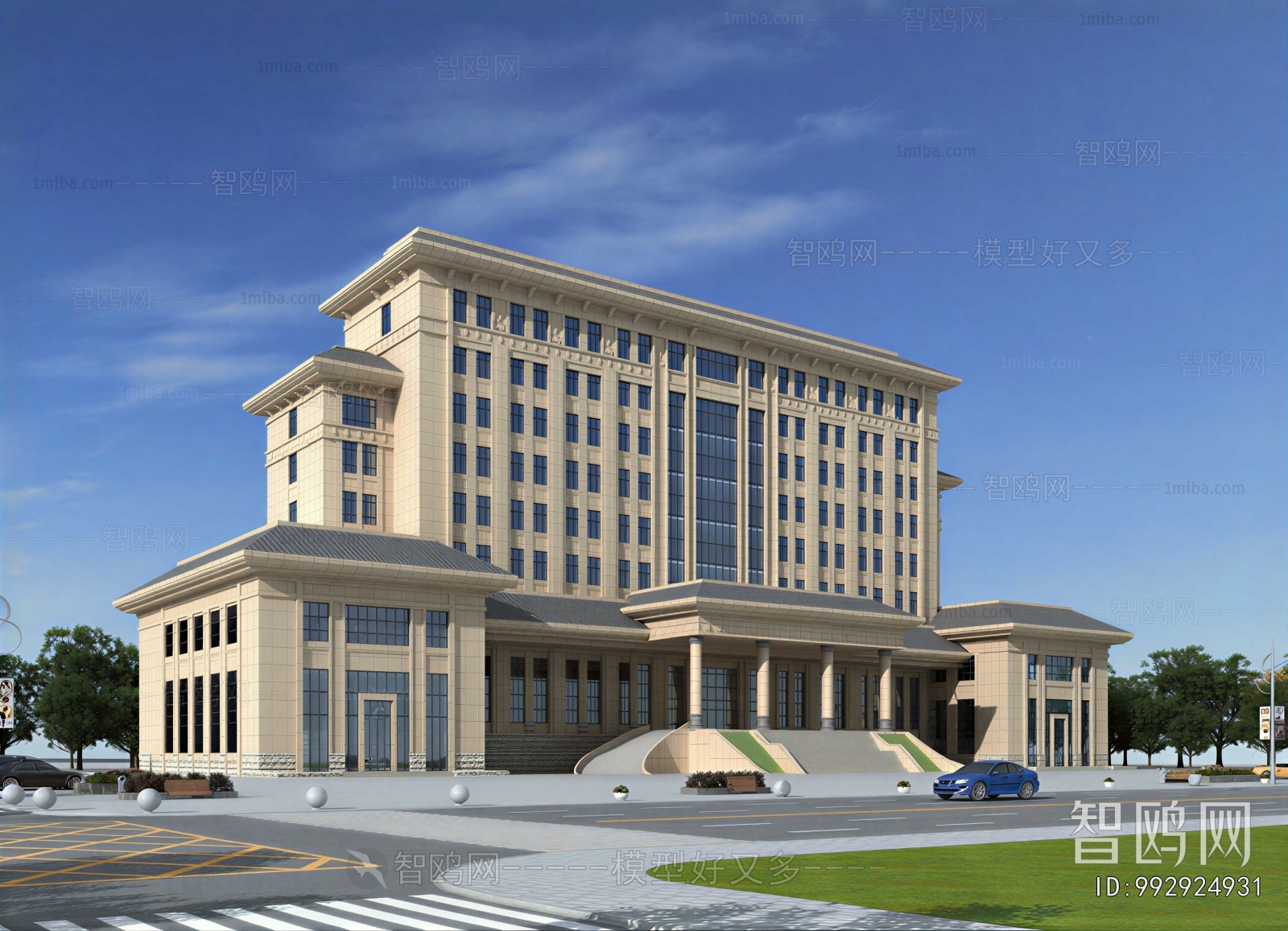 Simple European Style Appearance Of Commercial Building