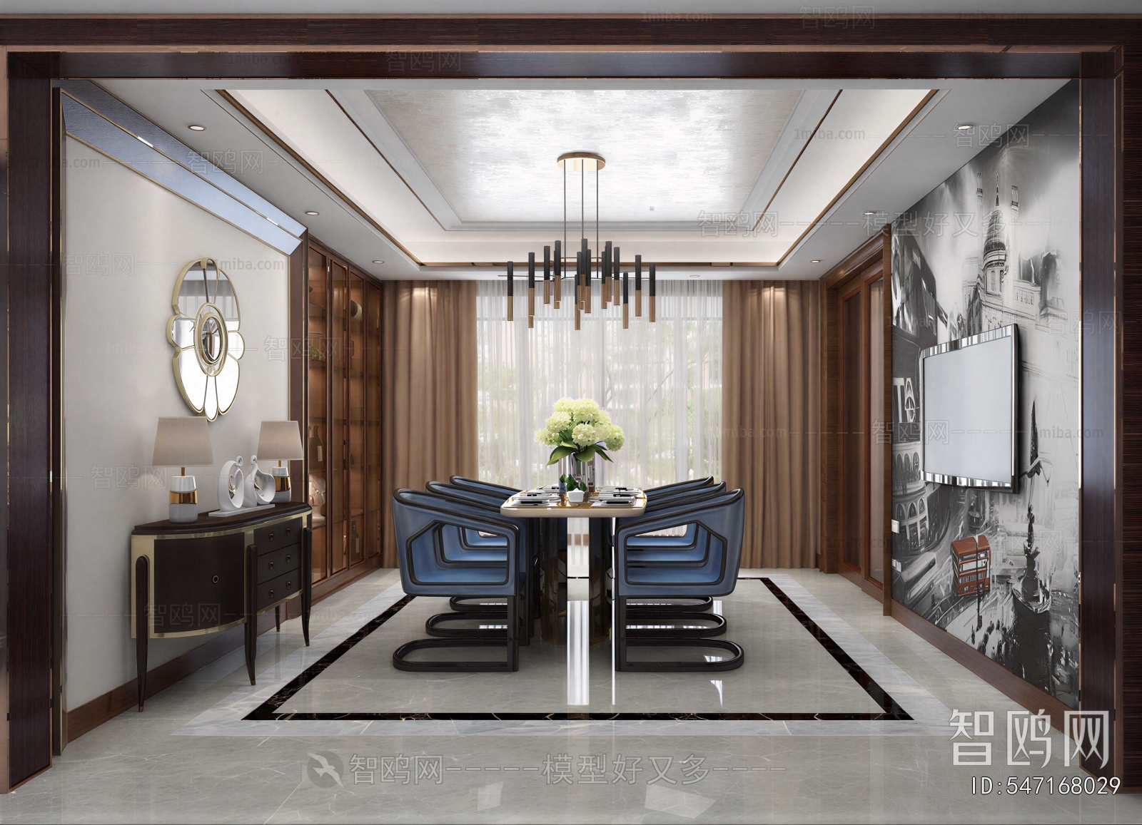 New Chinese Style Dining Room