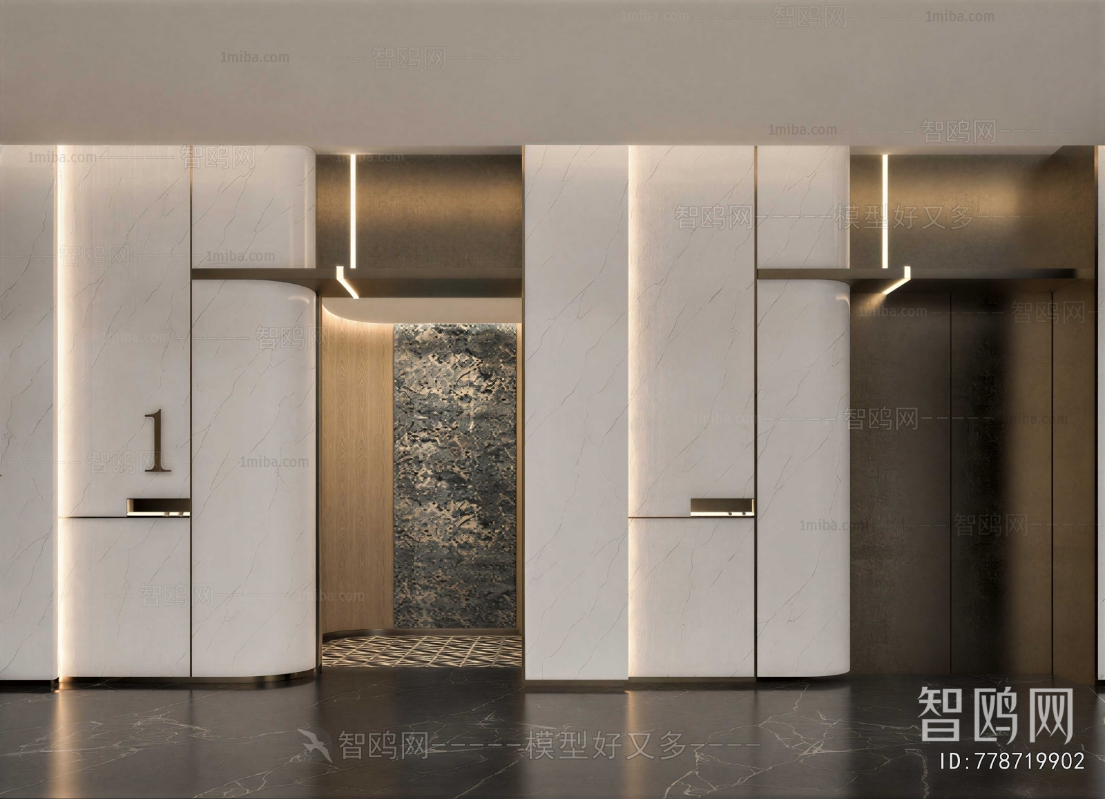 Modern Office Elevator Hall