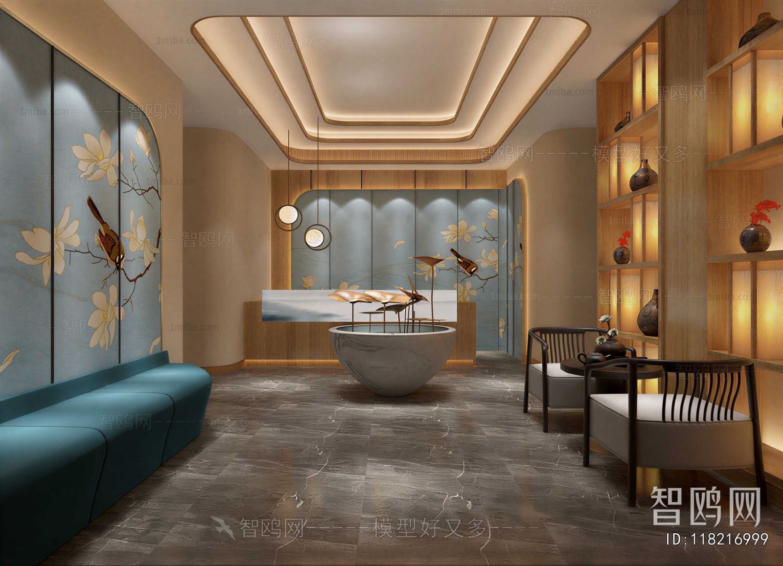New Chinese Style Lobby Hall