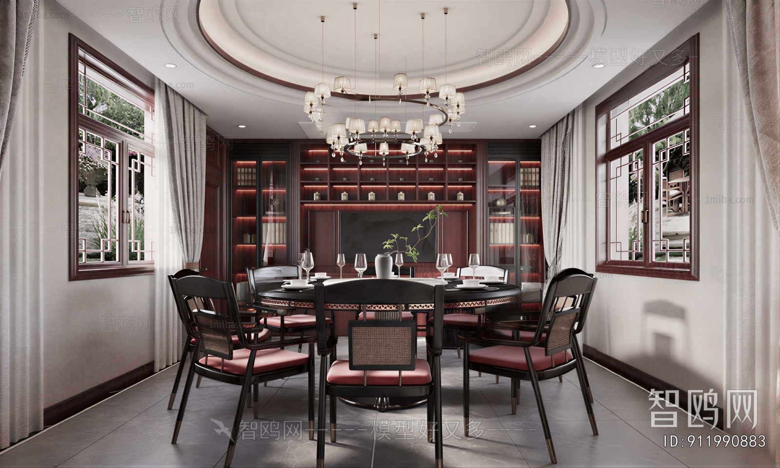 New Chinese Style Dining Room