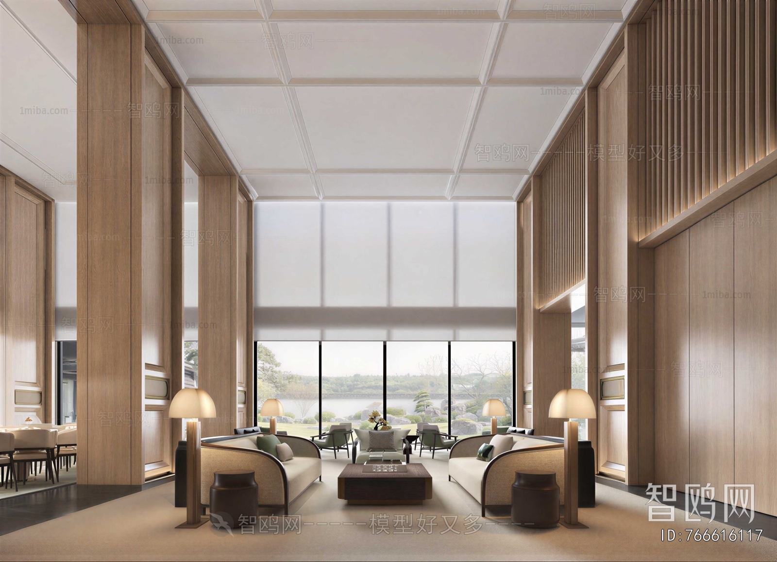 New Chinese Style Real Estate Sales Office