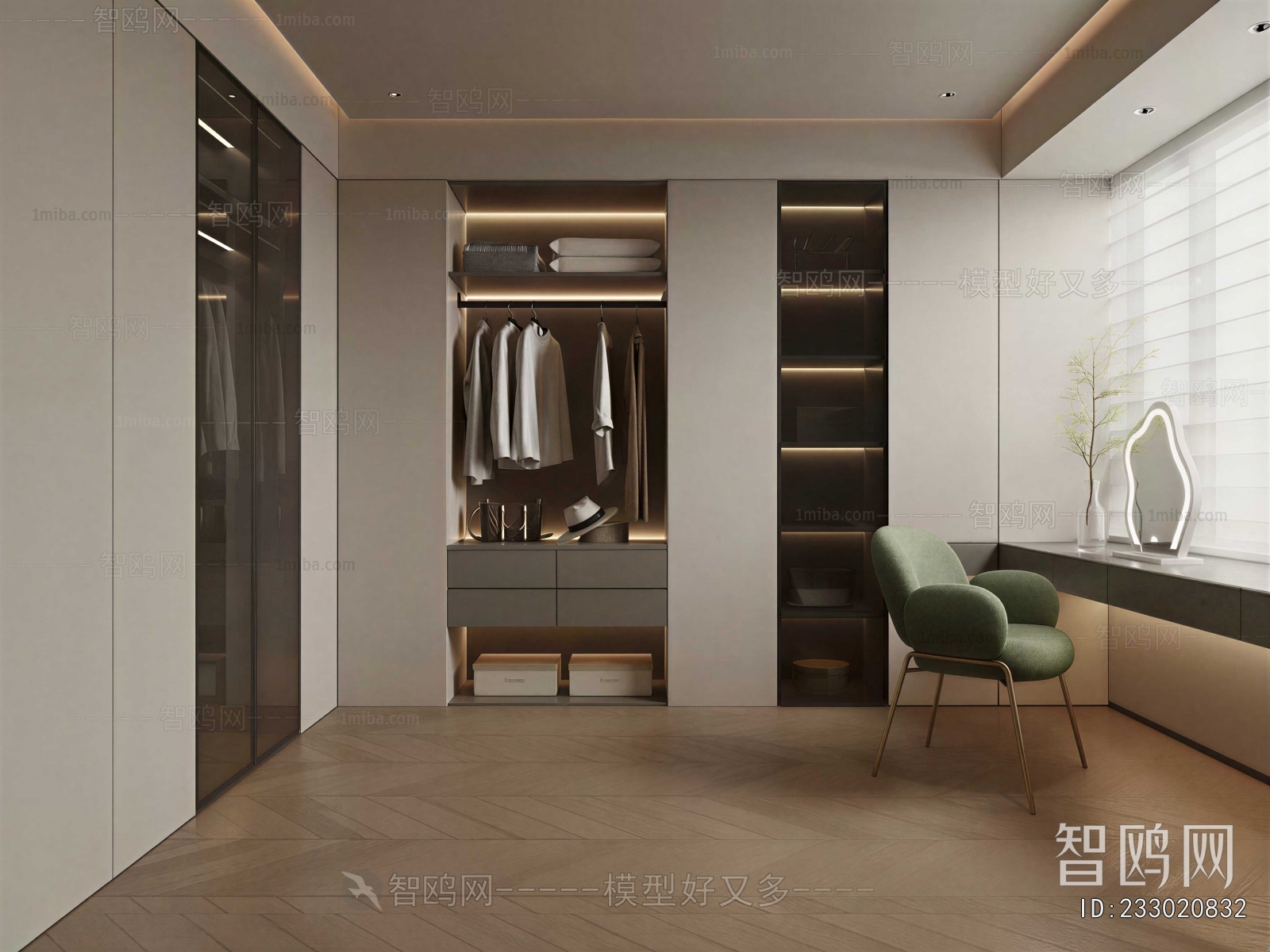 Modern Clothes Storage Area