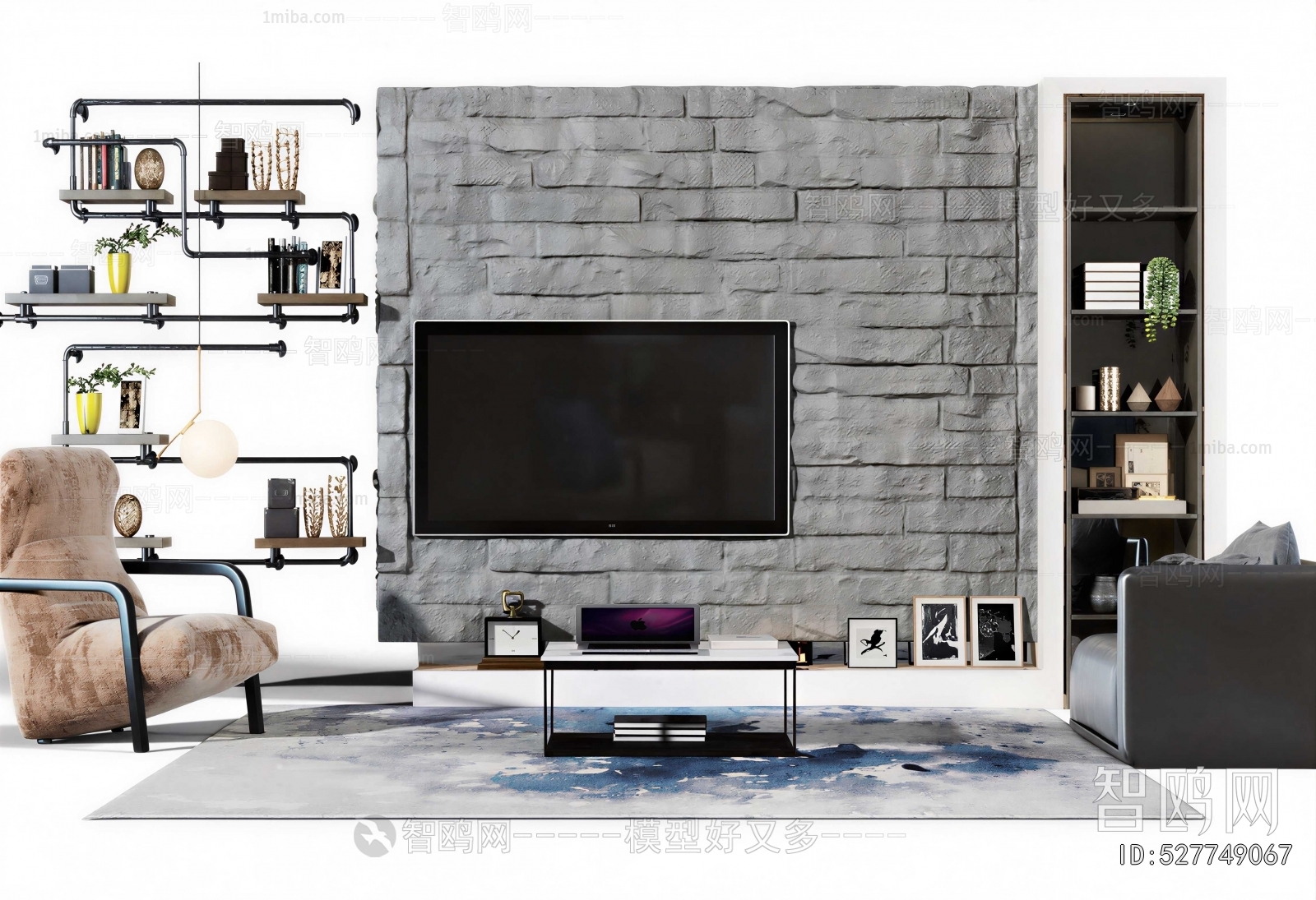 Industrial Style TV Wall