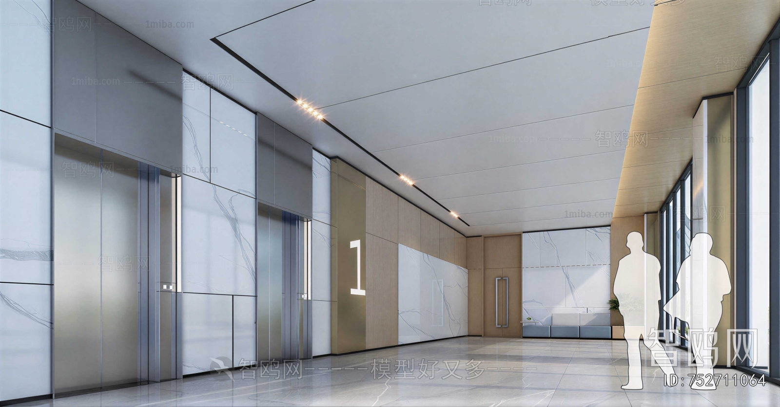 Modern Corridor/elevator Hall