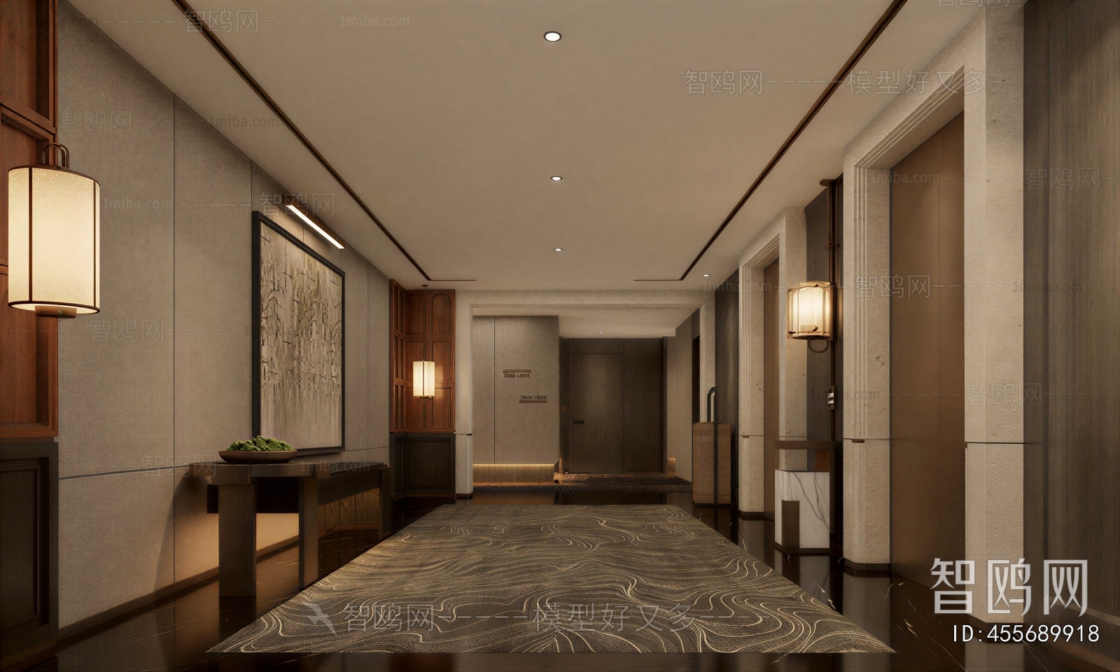 Modern Office Elevator Hall