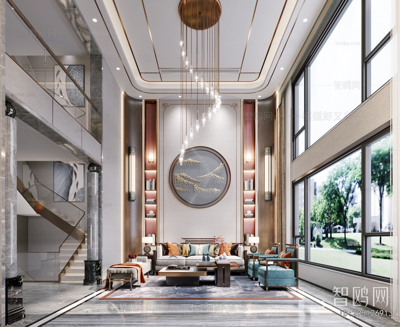 New Chinese Style A Living Room