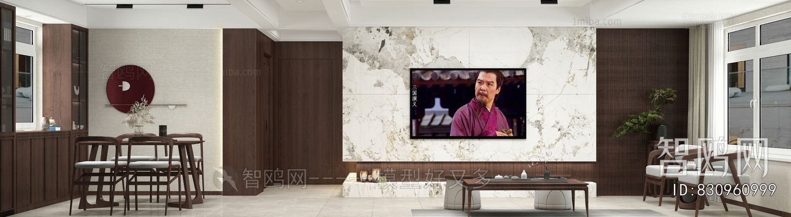 New Chinese Style A Living Room