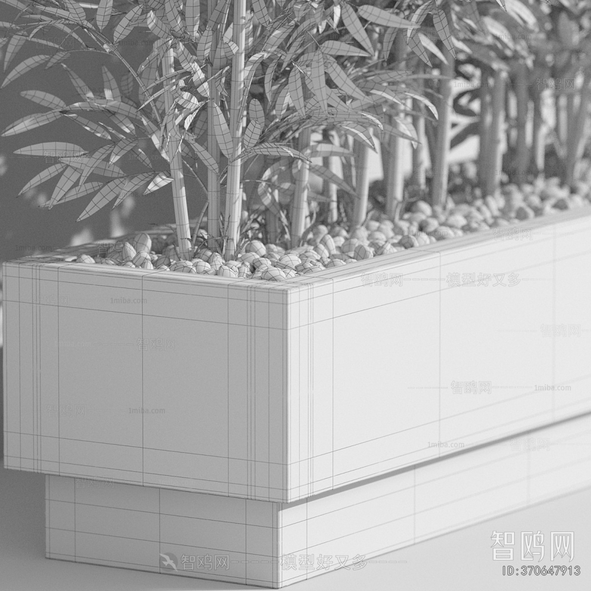 Modern Potted Green Plant