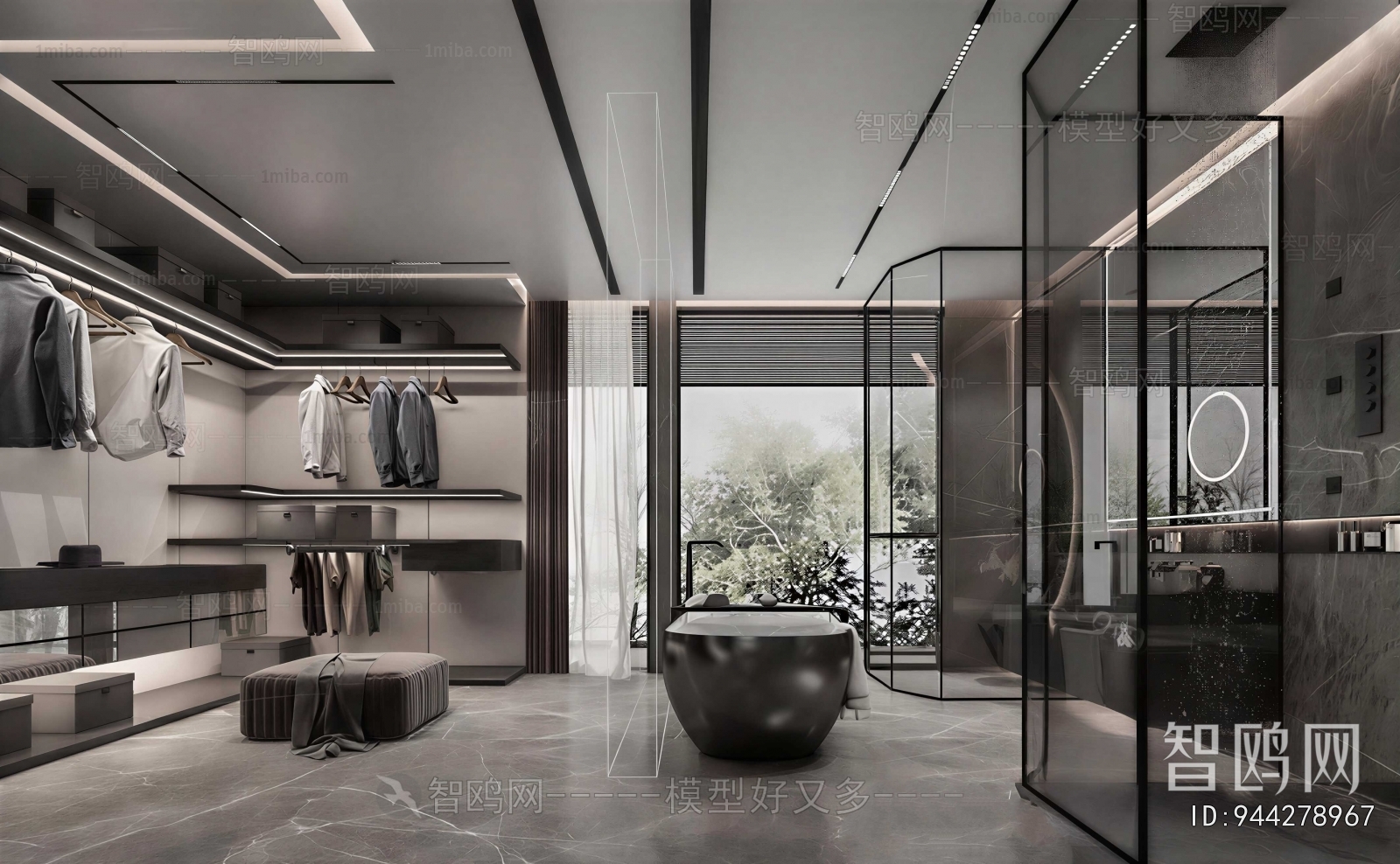 Modern Clothes Storage Area