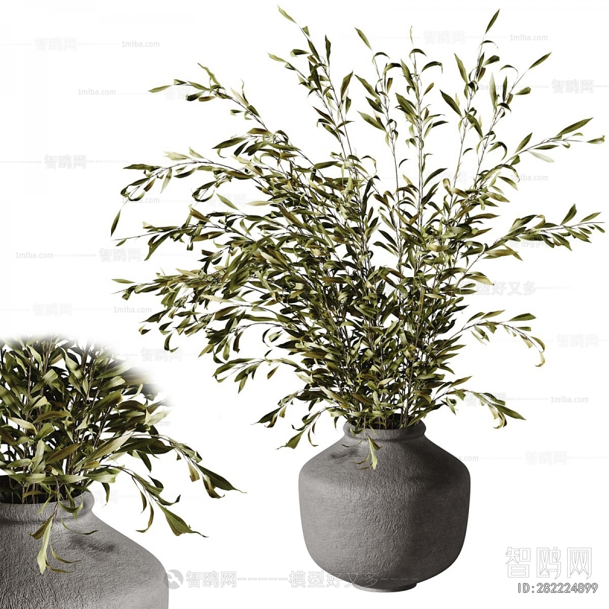 Modern Ground Green Plant Potted Plants